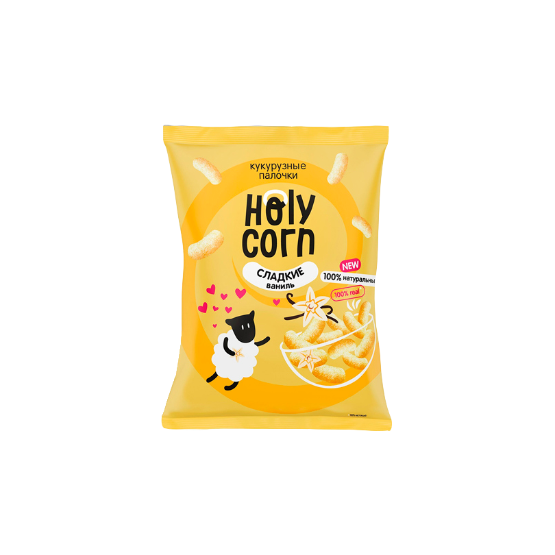 Палочки кукурузные сладкие «Ваниль» Holy Corn