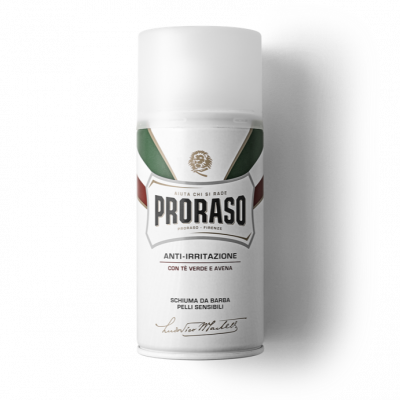 Пена для бритья чувствительной кожи с зеленым чаем и овсом Proraso